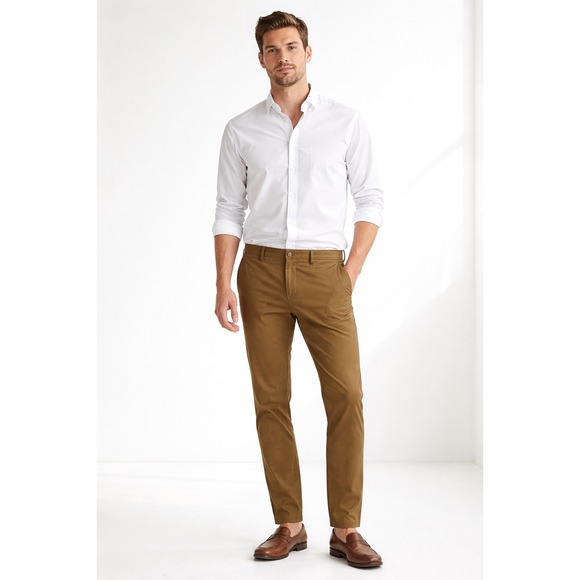 UNTUCKit Other - UNTUCKit St Clair Chinos Khaki Brown Mens W35 L32 Cotton Blend Pants